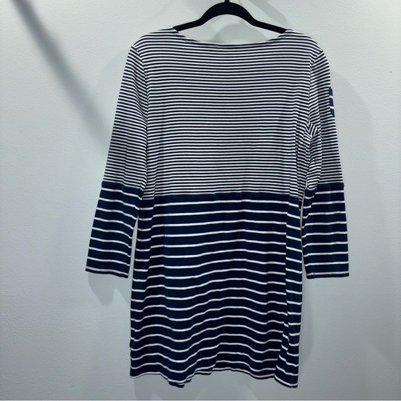 Vineyard Vines Navy White Stripe Cotton Nautical Dress Size Large - Picture 7 of 11